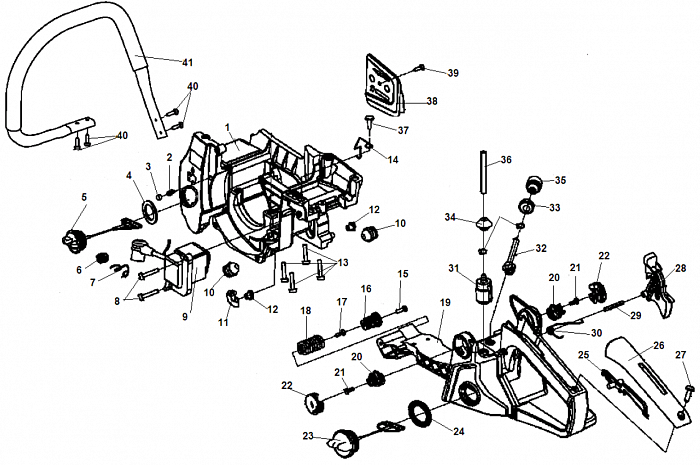 5 БАК - АМОРТИЗАТОР - ПРОБКА БЕНЗОПИЛА CHAMPION 240-16
