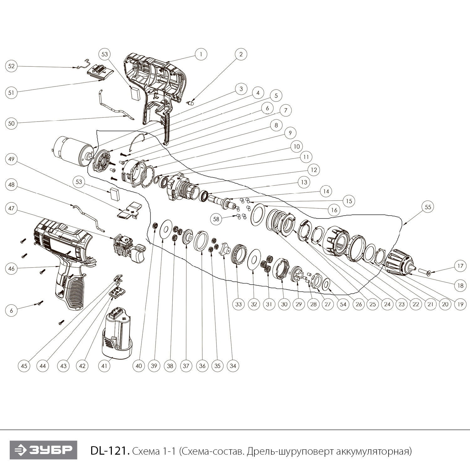 Дрель-шуруповерт, без АКБ, в коробке DL-121